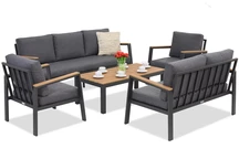 Zakintos Coffee 7 anthracite aluminium set Garden Point