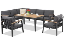 Zakintos Comida 7 anthracite Garden Point salon d'angle