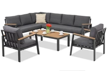 Zakintos Corner 7 anthracite Garden Point kit aluminium