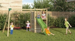 Aire de jeux en bois Houser Fungoo pour les enfants