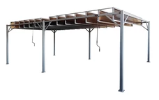 Antraciet terraspergola Paros 3x6m Tuinpunt