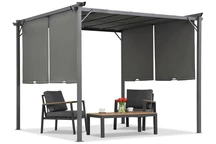 Antraciet terraspergola Sevilla 3x3m Garden Point