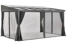Auvent de terrasse en aluminium 3 x 4 m Tarragona Premium Garden Point anthracite