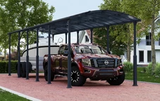 Carport en polycarbonate pour camping car Arcadia Alpine Palram - Canopia 3,6 x 12,7 m (1)