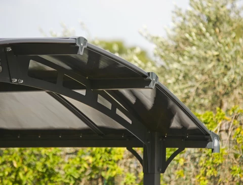 Carport en polycarbonate pour camping car Arcadia Alpine Palram - Canopia 3,6 x 12,7 m (1)