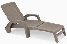 Chaise longue Miami Bica en techno rotin cappuccino