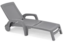 Chaise longue Miami Bica en techno rotin gris