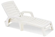 Chaise longue de jardin Riva blanc Bica