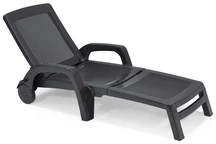 Chaise longue de jardin Sirmione anthracite Bica