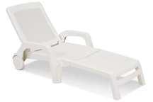 Chaise longue de jardin Sirmione blanc Bica