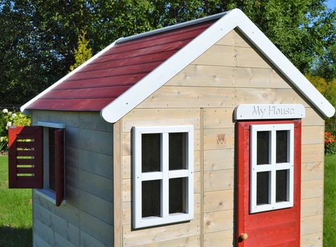 Houten kinderhuisje voor in de tuin Antek