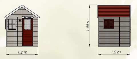Houten kinderhuisje voor in de tuin Antek