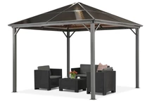 Gloriette de jardin Milos 3x3m avec moustiquaire Garden Point