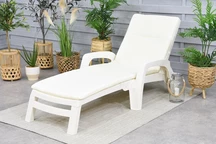 Tuinstoel met kussen Riva wit Bica