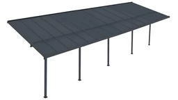 Nevada polycarbonaat terrasoverkapping 3,05 x 9,92 m CoverTech antraciet
