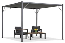 Pergola de terrasse Anthracite Malaga 3x3m Garden Point