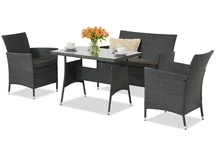Portofino Garden Point meubles de jardin en technorattan anthracite