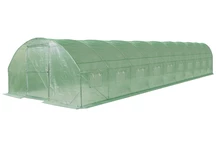 Serre tunnel de jardin 4x12m Garden Point verte avec porte