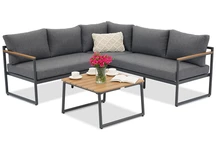 Aluminium tuinhoek Bresso Garden Point antraciet