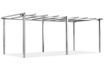 Barbados 3 x 6 m blanc Garden Point métal patio pergola frame