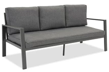 Canapé trois places Zakintos en aluminium anthracite Garden Point