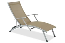 Chaise longue de jardin marron Salto Garden Point