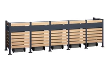 Enceinte pour 5 poubelles 120l ou 240l Breda CoverTech