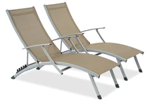 Ensemble de deux chaises longues marron Salto Garden Point
