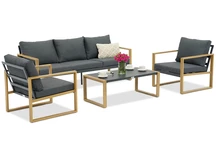Ensemble de meubles de jardin Belluno Garden Point en aluminium anthracite