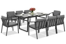 Ensemble de salle à manger Cento pour 8 personnes Garden Point anthracite