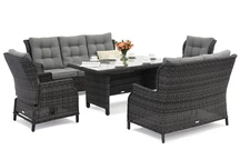 Garden Point Malaga Apetito 7 anthracite, salon de jardin technorattan