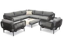 Garden Point Perez Corner 6 antraciet hoekmeubelset