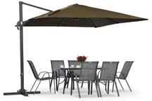 Garden Point bruin Siena 3x3m paraplu