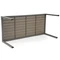 Garden Point grijze aluminium tuinmeubelen met grote Polywood Verona tafel voor 8 personen