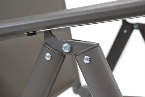 Garden Point grijze aluminium tuinmeubelen met grote Polywood Verona tafel voor 8 personen