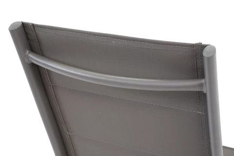 Garden Point grijze aluminium tuinmeubelen met grote Polywood Verona tafel voor 8 personen