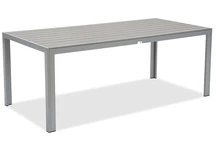 Grande table de jardin en aluminium polywood 200 cm Verona Garden Point light grey