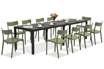 King Double/Provence antraciet groene tuinset voor 10 personen Bica