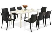 King/Victoria tuinset wit en antraciet voor 8 personen Bica