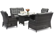 Malaga Apetito 6 anthracite Garden Point meubles de jardin en technorattan