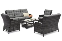 Malaga Coffee 7 antraciet Garden Point luxe technorattan meubelset