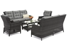 Malaga Coffee 8 antraciet Garden Point luxe technorattan meubelset