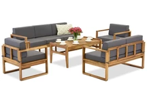 Meuble de jardin en acacia Maskat Coffee 7 Garden Point