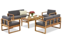 Meuble de jardin en bois d'acacia Maskat Coffee 6 Garden Point