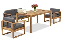 Meubles de jardin en bois d'acacia de Maskat Apetito 4 Garden Point