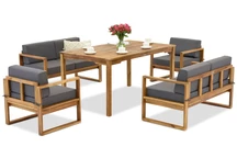 Meubles de jardin en bois d'acacia de Maskat Apetito 6 Garden Point