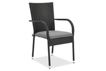 Milan Garden Point chaise technorattan noire