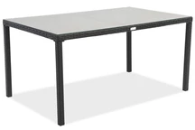 Milan Garden Point technorattan tafel zwart