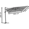 Parasol de jardin gris Siena 3x3m Garden Point