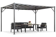 Pergola de terrasse anthracite Paros 3x4m Garden Point